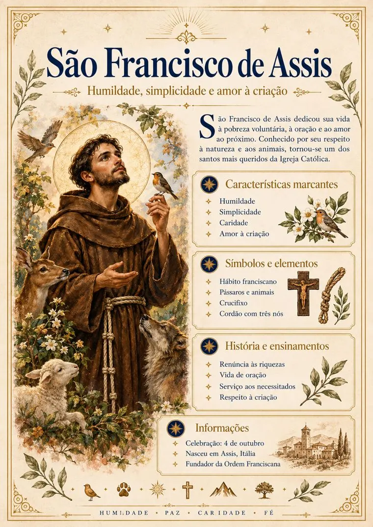 Página do material: São Francisco de Assis