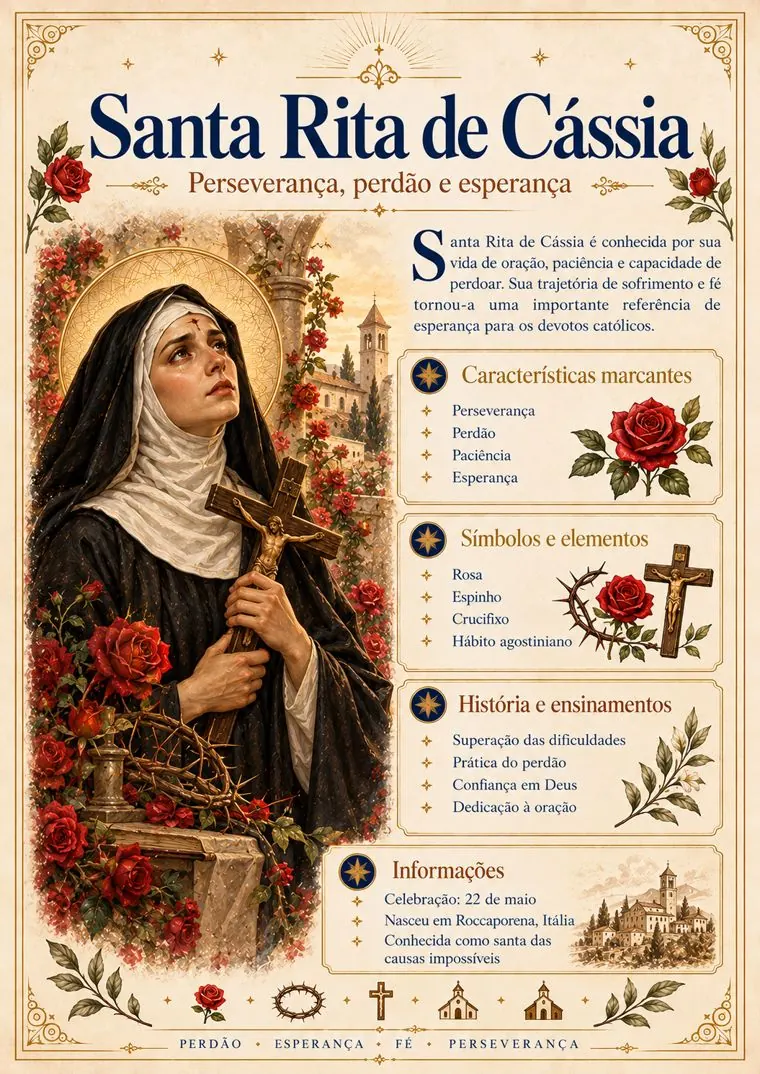 Página do material: Santa Rita de Cássia